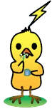 歯を磨くピーちゃんのイラスト 歯を磨くピーちゃんのイラスト