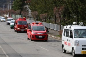 ▲山火事防止を宣伝する様子